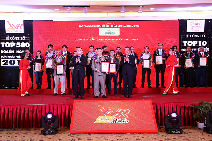 Tập đoàn Hưng Thịnh 3 năm liền nằm trong Top 500 Doanh nghiệp lớn nhất Việt Nam