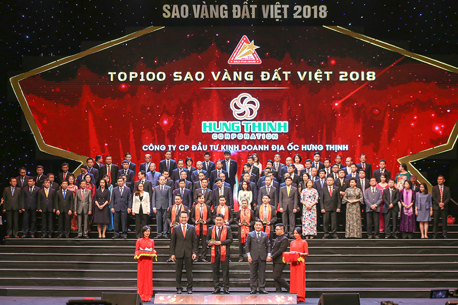 Hung Thinh Corp lần thứ 3 liên tiếp đón nhận giải thưởng Sao Vàng Đất Việt