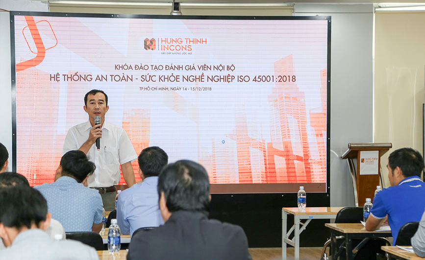 Hưng Thịnh Incons tổ chức khóa đào tạo đánh giá viên nội bộ ISO 45001:2018