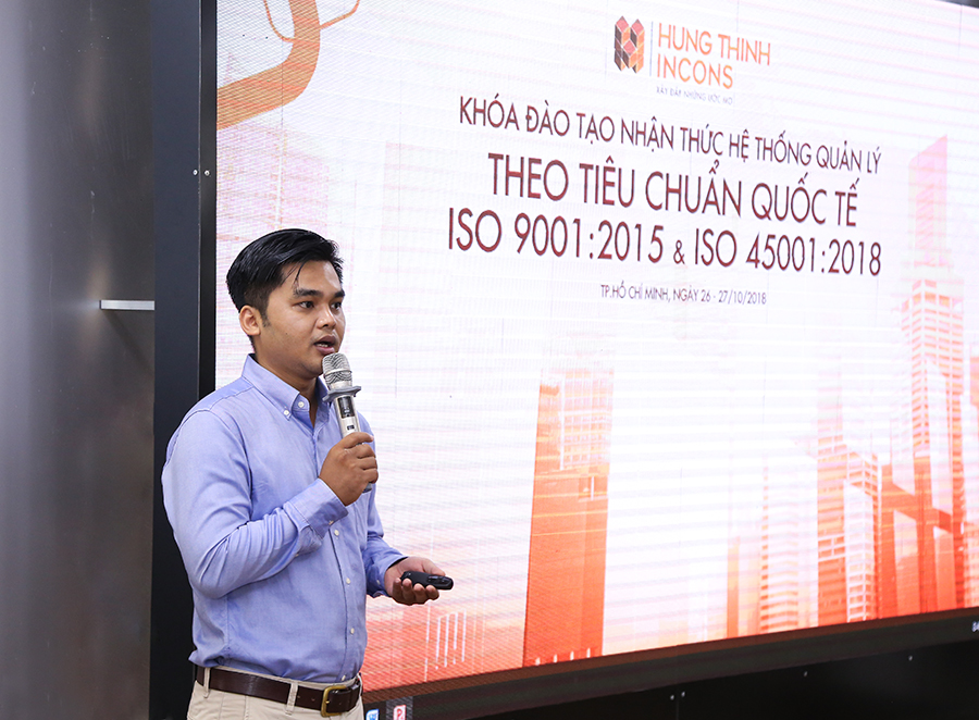 Hung Thinh Incons tổ chức khóa đào tạo nhận thức ISO 9001:2015 và ISO 45001:2018