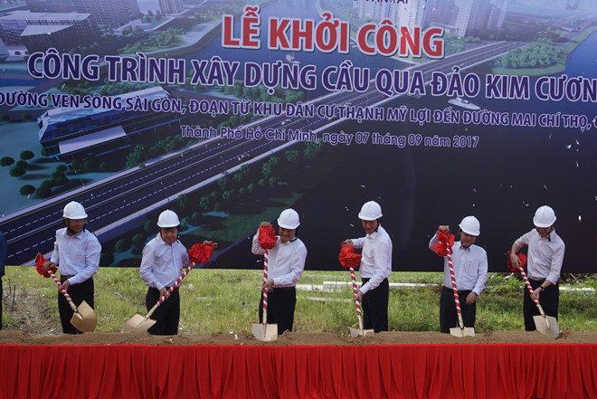 TP.HCM khởi công cây cầu trị giá 500 tỷ qua đảo Kim Cương